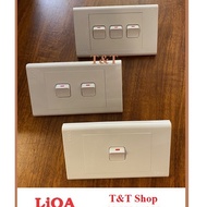 Side 1,2, 3 1-way switches, 2-way Lioa wall switch