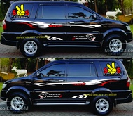 Stiker Mobil Isuzu Panther Model Striping Cutting Gambar Macan