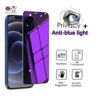 Oppo Privacy + Blueray Screen Protector Glass A6C A18 A38 A58 A79 A98 A11 A5s A7 A12 A12E A53s A77s 
