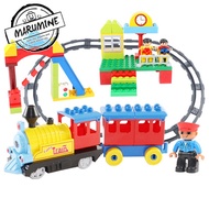 Marumine Duplo Battery Operated Toy Kids Gift Train Blocks Set with Track Rail Educational Toys for