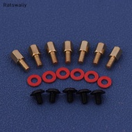 Ratswaiiy 60Pcsputer PC Case Motherboard Riser Screws 6-32-M3 Insulation Washers For Case Fans 6.5mm