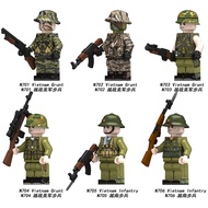 Suitable for Military Wars Vietnam Wars Us Army Soldiers Soldiers Assembled Building Blocks Minifigu