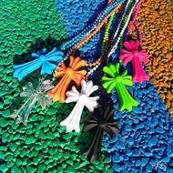 ** Crow Heart 20th Anniversary CH Cross Color Necklace Tokyo Aoyama Retro Limited Resin Versatile Tr