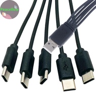 Peacellow 1/2Pcs 20cm USB To Type-c Splitter Adapter Cable 2/3/4/5 Port USB C Splitter Cable USB To 