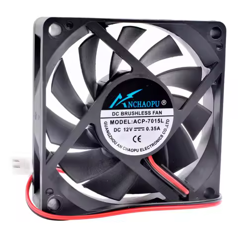 7cm 70mm fan 70x70x15mm DC12V 0.35A ANCHAOPU ACP-7015L High-volume cooling fan for CPU and charger p