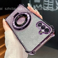 Case for Samsung A15 4G A15 5G A55 5G Luxury Ring Magnetic Folding Bracket Stylish Plating Holder St