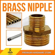 1/2 X 1/4,1/2 X 3/8, 1/4 X 1/4, 3/8 X 1/4 BRASS NIPPLE