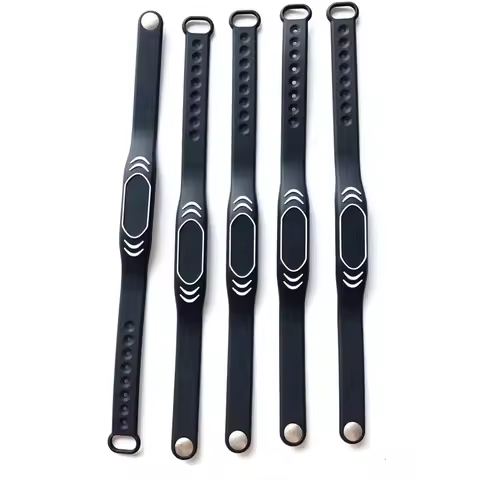 5Pcs Adjustable 4 Colors IC 13.56MHz FM11RF08 1K S50 Bracelet Silicone Waterproof Read Only NFC Tag 