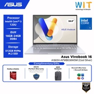 Asus Vivobook 16 A1605V-APMB035WSM /A1605V-APMB036WSM (Intel Core 5-120U/16GB-24GB/512GB SSD/16.0'' 