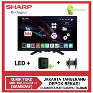 READY, SHARP TV LED 24 INCH SMART ANDROID BOX DIGITAL TV DVBT2 ANDROID