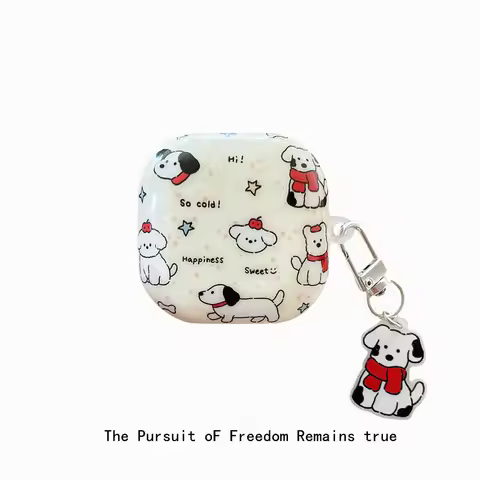 for Samsung Galaxy Buds Core / Buds FE Case Cute Puppy Pendant Samsung Galaxy Buds 2 / Buds2 Pro Cle