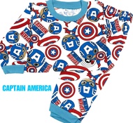 YEYA - BAJU TIDUR ANAK KIDS LAKI-LAKI/COWOK SETELAN/STELAN PP PUTIH BAHAN KAOS KATUN 4-7 TAHUN