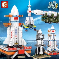 Sembo Block ChildrenQCute Rocket Model Long March 5 Building Ornaments   Compatible with Lego Educational Toys  Small Particle Building Blocks   Gift decoration  Children's Toys