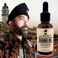 Original Azmirov Beard Oil - Cendana 30ml - Minyak Jambang dan janggut Azmirov Buatan Malaysia