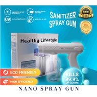 Wireless Nano Sanitizer Spray Gun Blue Light Nano Steam Atomizing Disinfection Sprayer Gun 2000mAh 800ML