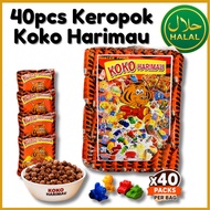 40 Packs Koko Tiger Chocolate Crackers / Crispy Chocolate Biscuit Snack / Koko Harimau / Ready Stock