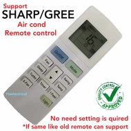 SHARP / GREE Air Cond Remote Control Replacement 1HP - 2.5HP