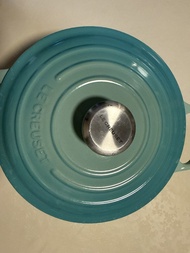 Le Creuset 24cm琺瑯鑄鐵鍋 藍綠色