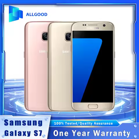 Original Samsung Galaxy S7 G930F G930A G930V 4G LTE Mobile Phone 5.1'' AMOLED 4GB+32GB 12MP+5MP Exyn