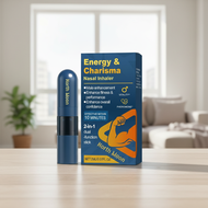 2ml Men's Nasal Inhaler with Pure Menthol & Mint Leaves - Quick Energy & Relaxation - Handy Focus Ai