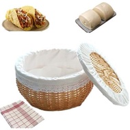 10.24In Tortilla Warmer Basket with Removable Liner and Napkin Cloth Taco Warmer Tortilla Holder wit