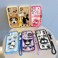 Case Samsung A17 Case Samsung F17 Case Samsung M17 Casing Strawberry Bear Kuromi Cartoon Three-dimen