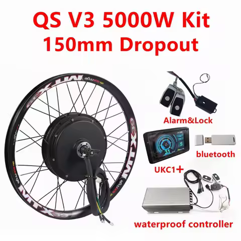 QS205 V3 48-72v 5000W 3.5T/5T Rear Wheel Electric Bicycle Motor Kit 150mm Dropout Electric Bike Conv