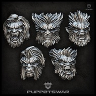 PUPPETSWAR - WEREWOLF HEADS