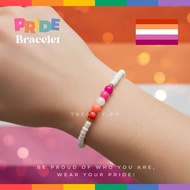 Pride Bead Bracelet with Gold Clasp / Perfect for & Pride Month / Rainbow Flag Jewelry