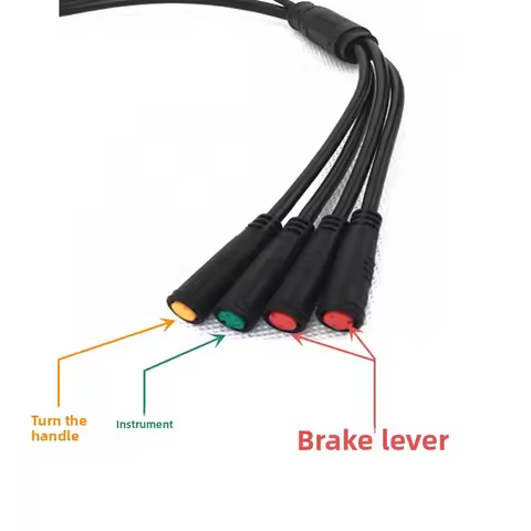 1T4/1T5 Waterproof Harness – 1-4/1-to-5 Splitter Cable for E-Bike Controller, Display, Brake & Throt