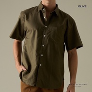 TWENTYSECOND เสื้อเชิ้ตแขนสั้น ผ้าลินิน รุ่น Peyton Linen Short Sleeves Shirt - เขียว / Olive
