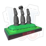 Moai Chile architectural paper model of Staffues of Easter Island