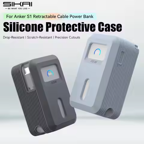 SIKAI Silicone Power Bank Case For Anker S1 45W PowerBank 10000mAh A1685 Dustproof Soft Protective S
