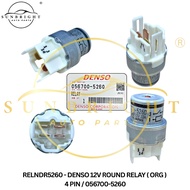 DENSO 12V ROUND RELAY ( ORG ) 4 PIN / 056700-5260
