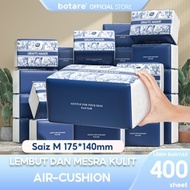 【20 Packs】Botare AIR-cushion Tissue 4-Ply Soft 140x175mm 400 Sheets Family Pack