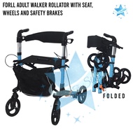 The Star FDRLL Adult Walker Rollator with Seat, Wheels and Safety Brakes wN#r