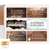 80- 15x30cm Walldecor Christian Bible 1 john 4: 19