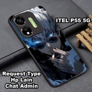 Glossy glitter Softcase for ITEL P55 5G Anime motif Itel p55 5g case can also be used for all smart 