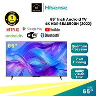 (Deliver By Courier) Hisense 65"Inch Android TV 4K HDR  TV 65A6500H 电视机