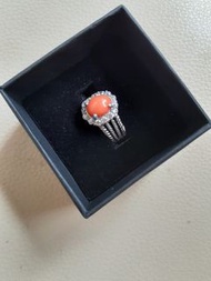 18KGP天然momo珊瑚戒指