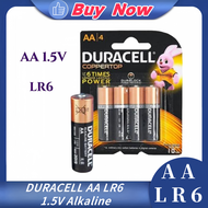 4PCS Baterai Alkaline 1.5V DURACELL AA untuk Senter dan Mainan