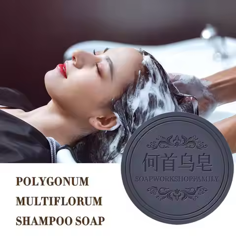 Natural Hair Shampoo Soap Polygonum Multiflorum Shampoo Bar Damage Hair Treatment,oil Control And Sm