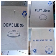 SCY Packging ph   1000pcs Box Flat / Dome / Strawless lid 95mm  Milk Tea Cup Lid