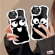 For Infinix Smart 8 7 6 5 2020 Hot 40i 40 Pro 30i 30Play 20 20i Play Note 12 G96 Spark Go 2024 2023  Hot 12 11 10 Play Big Eyes Expression Couple 3D Wave Edge Phone Case Soft Cover