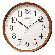 Clock Rhythm Hanging Clock Tea φ28.3x5.4cm Citizen Radio Analog Continuous second hand CITIZEN 8MY540-006【Direct From JAPAN】