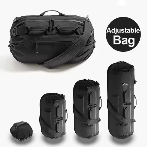 60L Travel Duffel Bag, Adjustable Sports Duffle Bag Upgraded Waterproof Gym Bag Overnight Weekender 