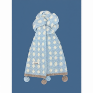 Fashion Polka Dot Fuzzy Ball Scarf