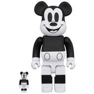 【一木家玩具】現貨 Mickey Mouse 米奇 黑白米奇 B&amp;W 2020 BE@RBRICK 400%+100%