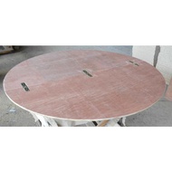 Foldaway extension Table Top size 1800mm diameter or 6ft, natural plywood-suitable for 8 to 10 pax