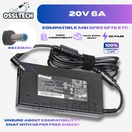 MSI 20V 6A GF63 THIN 10SC 10UC 10UD 11UD 11UC 12VF 12UCX 12UC MS-16R5 GF76 CHARGER ADAPTER
